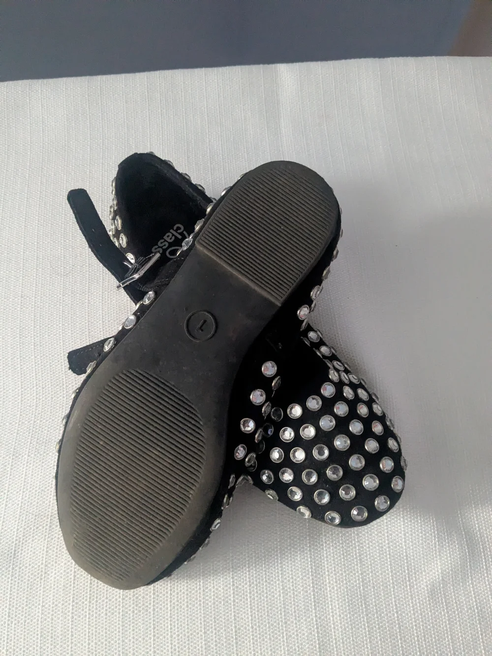 Art Class Kids' Black Mary Jane Flats with Silver Studs
